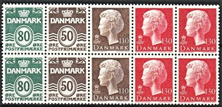 FRIMÆRKER DANMARK | 1979 - AFA HS 3 - Hæftesammentryk - Dobbeltstribe - Postfrisk